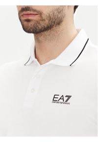 EA7 Emporio Armani Polo 8NPF16 PJVUZ 1100 Biały Slim Fit. Typ kołnierza: polo. Kolor: biały. Materiał: bawełna #5