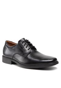 Półbuty Clarks Tilden Plain 261103507 Black Leather. Kolor: czarny