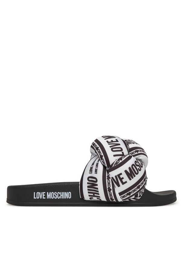 Love Moschino - LOVE MOSCHINO Klapki JA28312G0MIW310A Biały. Kolor: biały. Materiał: materiał