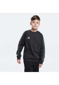 Adidas - Bluza dla dzieci adidas Core 18 Sweat Top Junior czarna. Kolor: czarny, biały, wielokolorowy