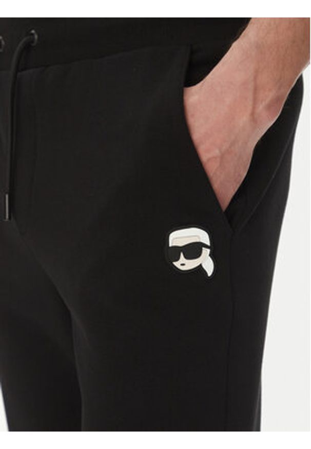 Karl Lagerfeld - KARL LAGERFELD Spodnie dresowe 705713 500900 Czarny Regular Fit. Kolor: czarny. Materiał: bawełna