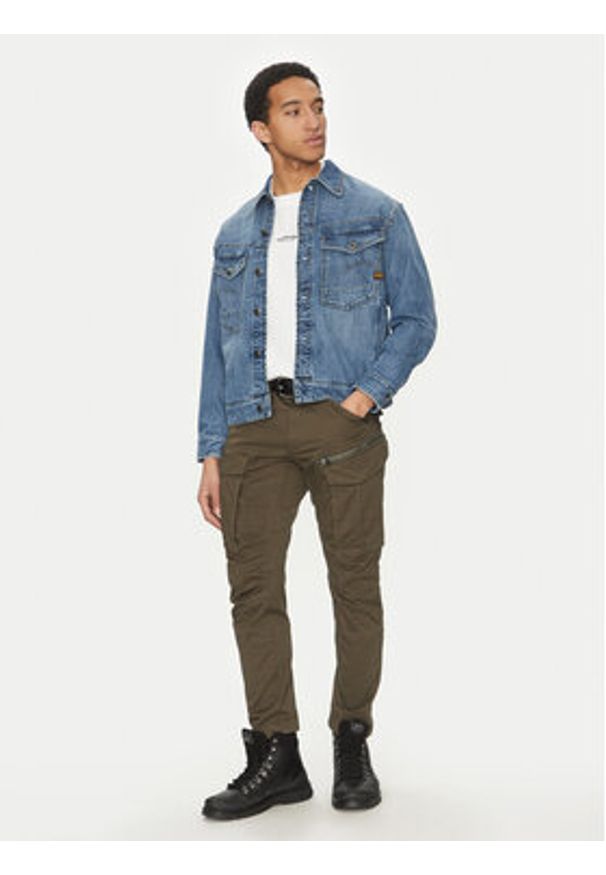 G-Star RAW - G-Star Raw Spodnie materiałowe Rovic D02190-5126 1260 Zielony Regular Fit. Kolor: zielony. Materiał: syntetyk