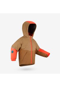 WEDZE - Kurtka narciarska dla dzieci Quechua 500 Toddler. Kolor: pomarańczowy, brązowy, wielokolorowy. Materiał: polar. Sezon: zima. Sport: narciarstwo #1