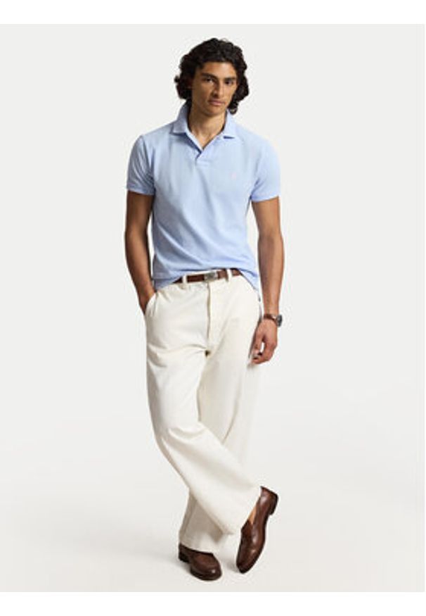 Polo Ralph Lauren Polo 710536856513 Niebieski jasny Regular Fit. Typ kołnierza: polo. Kolor: niebieski. Materiał: bawełna