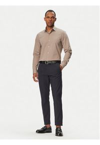 Calvin Klein Koszula Essentials LV019EU037 Beżowy Slim Fit. Kolor: beżowy. Materiał: bawełna #5