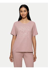 Triumph Koszulka piżamowa Mix & Match 10218281 Różowy Relaxed Fit. Kolor: różowy. Materiał: bawełna