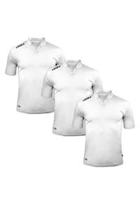 LEGEA - 3 koszulki piłkarskie AJACCIO białe. Kolor: biały. Długość rękawa: krótki rękaw. Długość: krótkie. Wzór: haft. Sport: piłka nożna #1