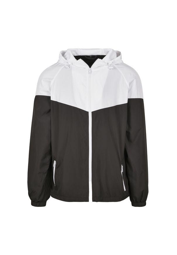 BUILD YOUR BRAND - Dwukolorowa Kurtka Windrunner Unisex Dla Dorosłych. Kolor: biały, wielokolorowy, czarny