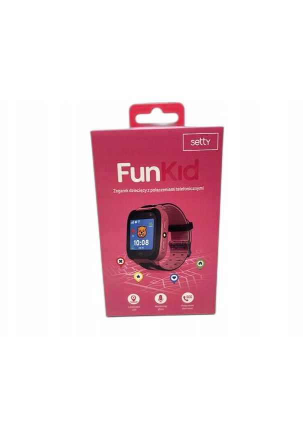 GepardWatches - Setty smartwatch Kids FunKid Różowy. Rodzaj zegarka: smartwatch. Kolor: różowy