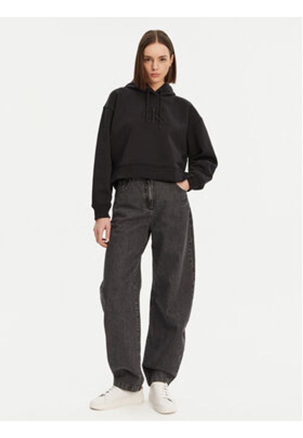 Calvin Klein Jeans Bluza J20J224718 Czarny Relaxed Fit. Kolor: czarny. Materiał: bawełna