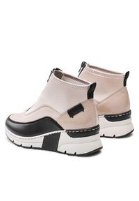 Rieker Sneakersy N6352-60 Beżowy. Kolor: beżowy. Materiał: materiał #5