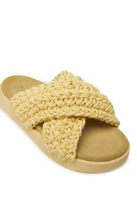 Inuikii Klapki Woven 70104-105 Żółty. Kolor: żółty. Materiał: materiał #3