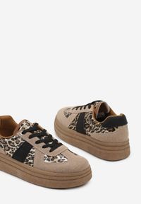 Born2be - Panterkowe Sneakersy na Grubej Kauczukowej Podeszwie Gicebbe. Okazja: na co dzień. Materiał: kauczuk #5