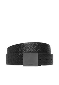 Calvin Klein Pasek Dress Plaque Pebble Aop 35Mm Ad LV04D7141G Czarny. Kolor: czarny. Materiał: skóra #1