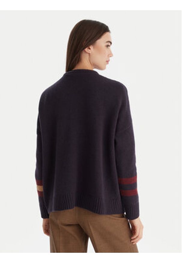 Weekend Max Mara Sweter Pavidi 2525366262 Granatowy Oversize. Kolor: niebieski. Materiał: wełna