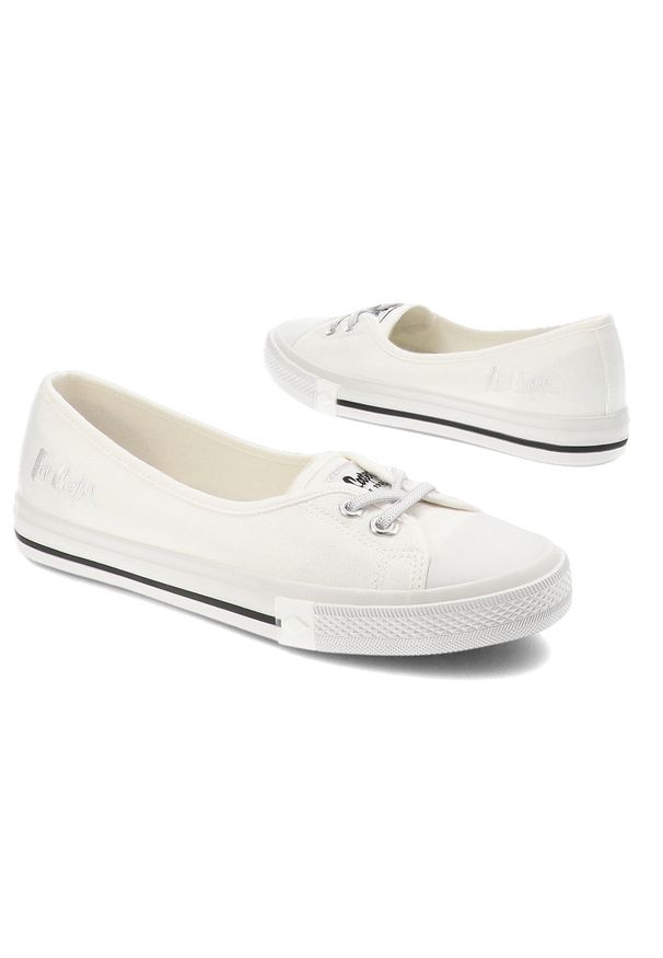 Białe Trampki Lee Cooper Modne Buty Damskie. Okazja: na co dzień. Kolor: biały. Materiał: tkanina. Styl: casual, klasyczny, elegancki