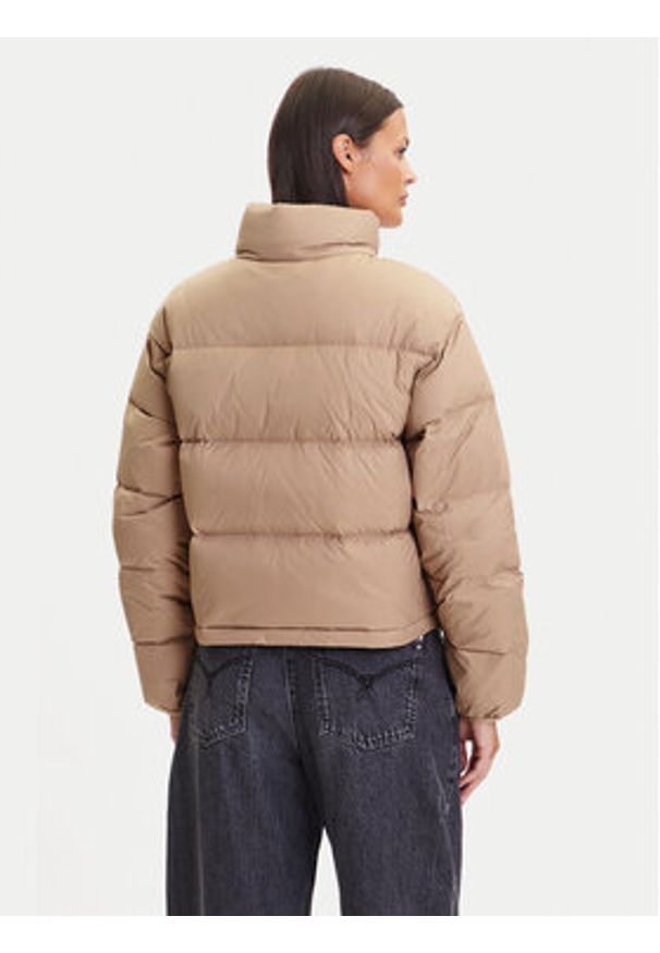 Calvin Klein Jeans Kurtka puchowa Graphic Logo LV047D503G Beżowy Regular Fit. Kolor: beżowy. Materiał: syntetyk