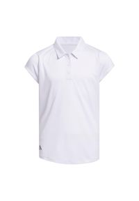 Adidas - Koszulka Girls' Performance Polo. Typ kołnierza: polo. Kolor: biały. Materiał: materiał. Sport: golf