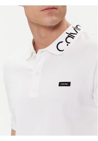 Calvin Klein Polo K10K112467 Biały Regular Fit. Typ kołnierza: polo. Kolor: biały. Materiał: bawełna #4