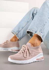Born2be - Beżowe Buty Sportowe Amathousa. Okazja: na co dzień. Kolor: beżowy. Materiał: jeans