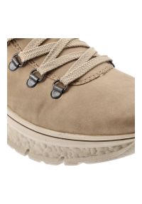 Brązowe Botki Rieker Ocieplane Obuwie Damskie. Okazja: na spacer, na co dzień. Kolor: beżowy. Materiał: skóra ekologiczna. Szerokość cholewki: normalna. Obcas: na obcasie. Styl: casual, elegancki, klasyczny. Wysokość obcasa: średni #2