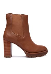 Lauren Ralph Lauren - LAUREN RALPH LAUREN Botki 802974391002 Brązowy. Kolor: brązowy. Materiał: skóra