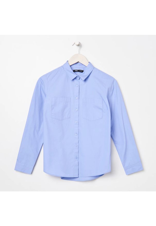 Sinsay - Koszula z kieszeniami - Niebieski. Kolor: niebieski