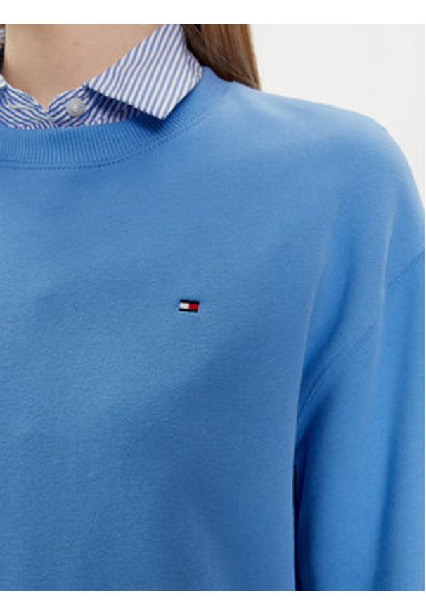 TOMMY HILFIGER - Tommy Hilfiger Bluza Flag WW0WW41246 Niebieski Regular Fit. Kolor: niebieski. Materiał: bawełna
