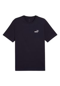 Puma - Męska Koszulka Essentials No 1 Small Logo T-shirt. Kolor: niebieski. Sport: turystyka piesza