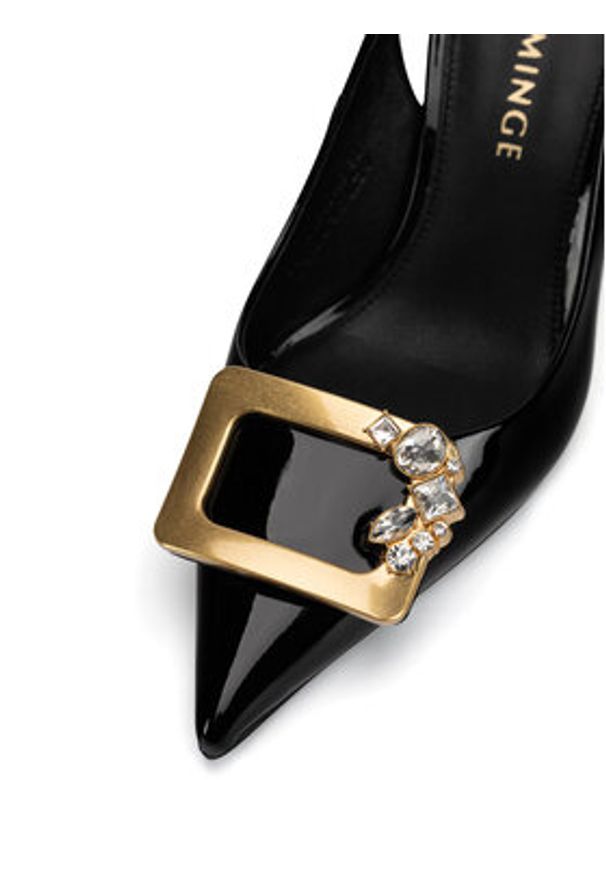 Eva Minge Czółenka SUN-V1560-48 Czarny. Kolor: czarny. Materiał: lakier, skóra