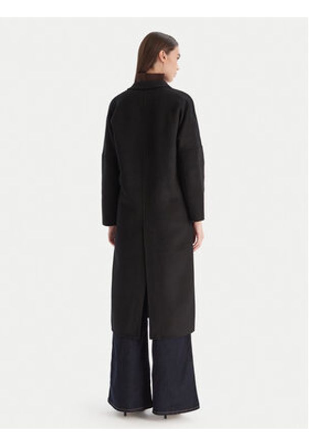 ViCOLO Płaszcz wełniany TF0001 Czarny Regular Fit. Kolor: czarny. Materiał: syntetyk