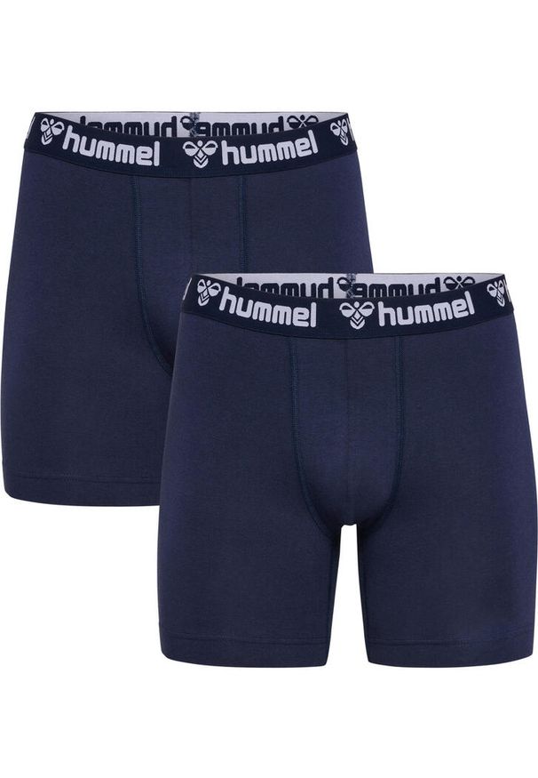 Bokserki męskie 2-pak Hummel Boxers granatowe. Kolor: niebieski. Sport: fitness