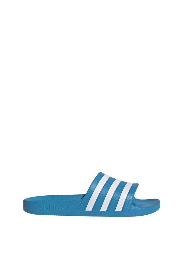 Adidas - Klapki adilette Aqua. Kolor: biały, niebieski, wielokolorowy. Styl: elegancki