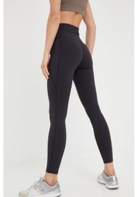 Reebok legginsy treningowe Lux Vector damskie kolor czarny z nadrukiem. Kolor: czarny. Materiał: skóra, materiał. Wzór: nadruk. Sport: fitness #2