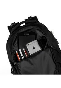 Starter - Plecak Czarny, Pojemny, Męski, Sportowy, Regulowane Zapięcie, z Portem USB -STARTER. Kolor: czarny. Materiał: poliester. Styl: sportowy #6