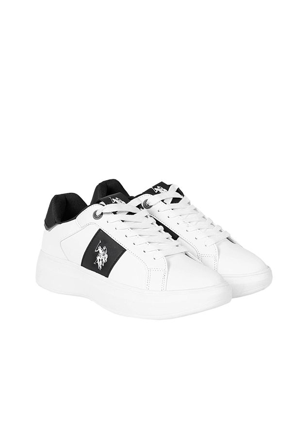 U.S. Polo Assn. Sneakersy "Jewel 008M" | S21615 | Jewel 008M | Mężczyzna | Biały. Kolor: biały. Materiał: skóra ekologiczna. Wzór: nadruk, aplikacja