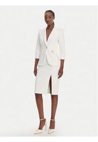 Elisabetta Franchi Marynarka GI-215-61E2-V590 Biały Regular Fit. Kolor: biały. Materiał: syntetyk #2