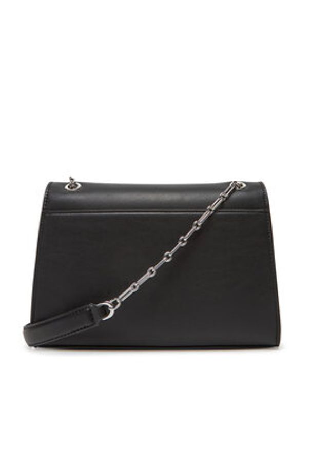 Calvin Klein Torebka Re-Lock Medium Chain LV04F3104G Czarny. Kolor: czarny. Materiał: skórzane
