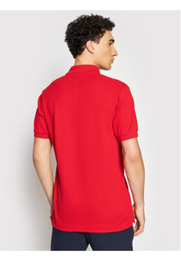 Lacoste Polo L1212 Czerwony Classic Fit. Typ kołnierza: polo. Kolor: czerwony. Materiał: bawełna
