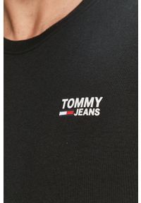 Tommy Jeans - T-shirt. Okazja: na co dzień. Kolor: czarny. Materiał: dzianina. Styl: casual