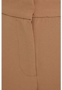 only - Only spodnie damskie kolor beżowy fason cygaretki medium waist. Kolor: beżowy. Materiał: materiał