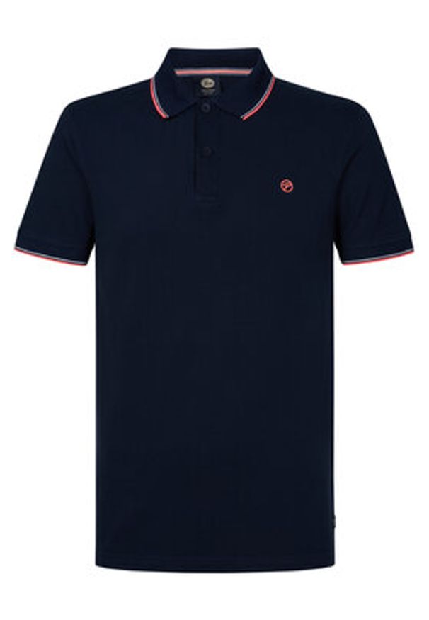 Petrol Industries Polo M-ROS-POL003 Granatowy Regular Fit. Typ kołnierza: polo. Kolor: niebieski. Materiał: bawełna