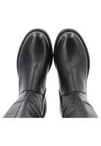 Czarne Kozaki S.Barski Wygodne Obuwie Damskie. Okazja: na co dzień. Zapięcie: zamek. Kolor: czarny. Materiał: skóra. Szerokość cholewki: normalna. Styl: klasyczny, casual, elegancki #6