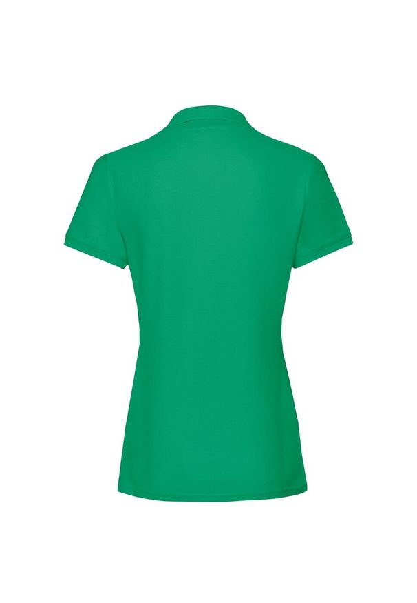 FRUIT OF THE LOOM - Damska Koszulka Polo Premium. Typ kołnierza: polo. Kolor: zielony