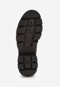 Born2be - Czarne Mokasyny na Grubej Podeszwie z Biżuteryjną Klamrą Rosaivy. Okazja: na co dzień. Zapięcie: klamry. Kolor: czarny. Materiał: jeans, materiał. Styl: casual, klasyczny #2