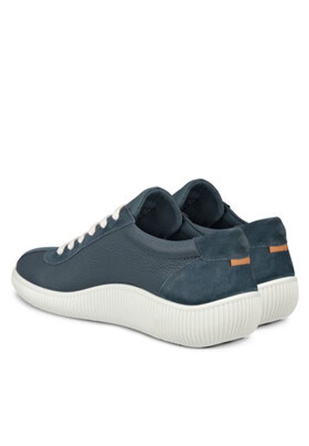 ecco - ECCO Sneakersy Soft Zero M 53775458005 Niebieski. Kolor: niebieski. Materiał: skóra
