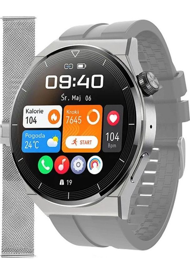 Smartwatch Enter SAT.111.5312.1411-SET Szary. Rodzaj zegarka: smartwatch. Kolor: szary