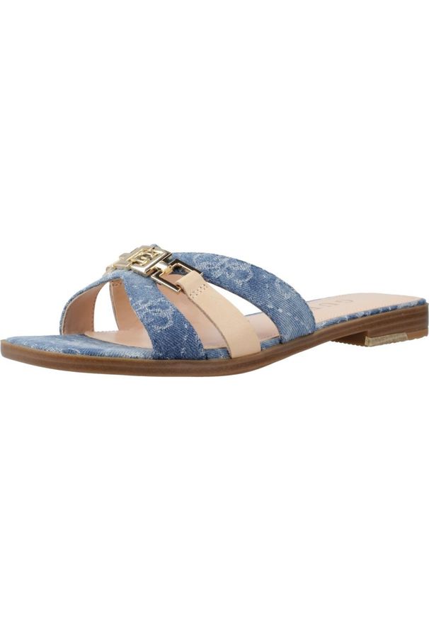 Guess - Sandały GUESS FLJRL3 DEN19 Niebieski. Kolor: niebieski. Materiał: tkanina. Sport: turystyka piesza