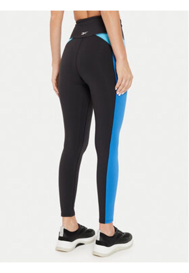 Reebok Legginsy Lux HR Tight 100075365 Czarny Slim Fit. Kolor: czarny. Materiał: syntetyk