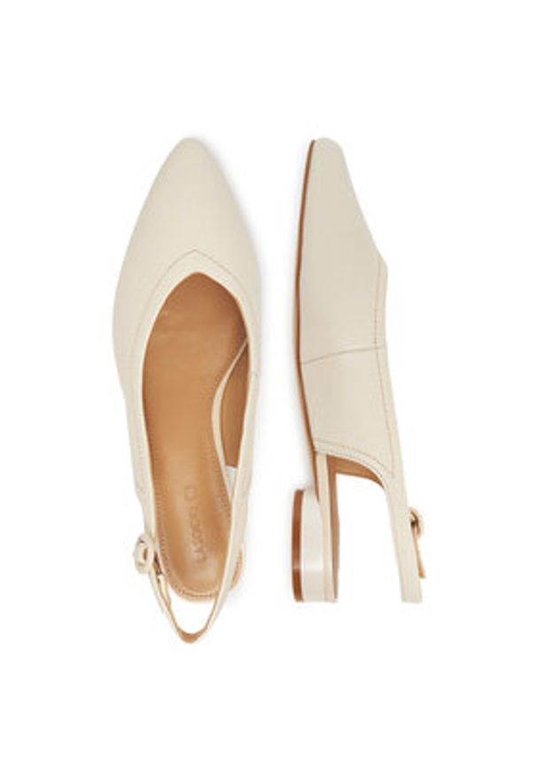 Lasocki Baleriny WYL4048-3Z Écru. Materiał: skóra